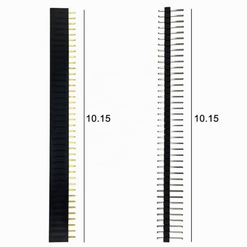30 Pieces 2.54mm 40 Pin Header Male and Female Pin Header PCB Soldering Female Header Solder Pins Breadboard for Arduino Prototype Shield