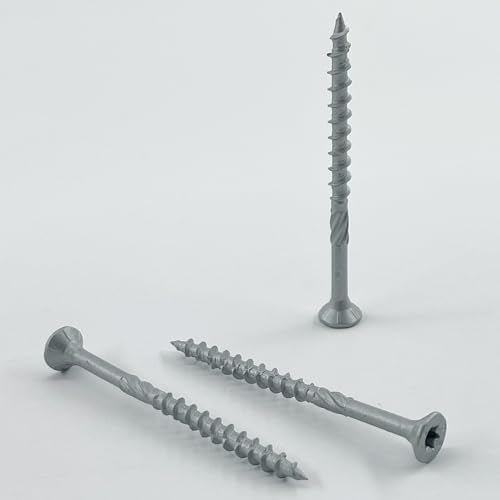 #10 x 2 Ceramic Coated Deck Screws, Length, T25 Drive, Rust Resistant, Grey Color, Qty (500) 500