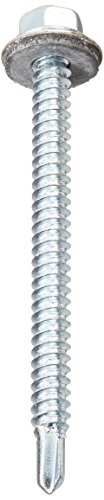 Hillman 561065 1/4-14-Inch x 3-Inch Washer Head Neoprene Washer Self Drilling Screw, 50-Pack