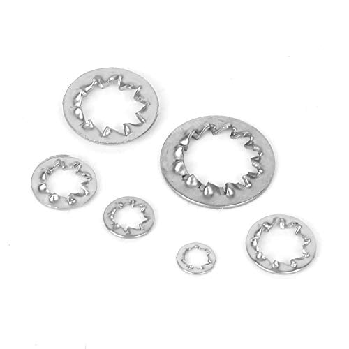 Oumefar Internal 300Pcs Combination Boxed Serrated Washer M3 M5 M6 M8 M10 for Machine Equipment