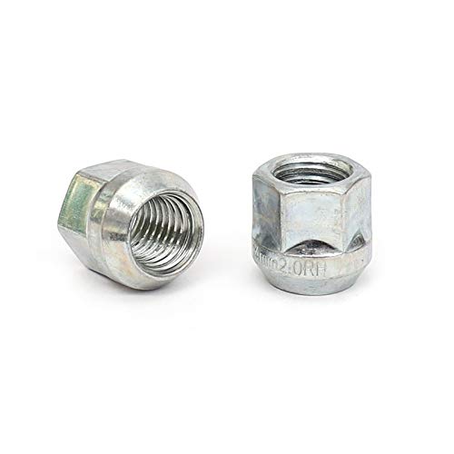 HICKS M14x2.0 Zinc Finish Open-end Acorn Bulge Lug Nuts Set 19mm (3/4") Hex, 21mm (0.84”) Height, Set of 32