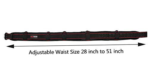 MELOTOUGH Tool Belt Suspenders with Padded Foam Adjustable Shoulder Straps + Padded Tool Belt with D ring for men construction Strong Durable Double Metal Roller Buckle