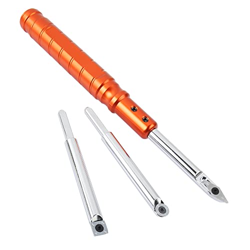 O'SKOOL Carbide Wood Turning Tools Set for Lathe Includes Diamond, Round, and Square Shape Replaceable Carbide Tipped Turning Lathe Chisels Wood Turning Projects for Turn Pens or Ornaments