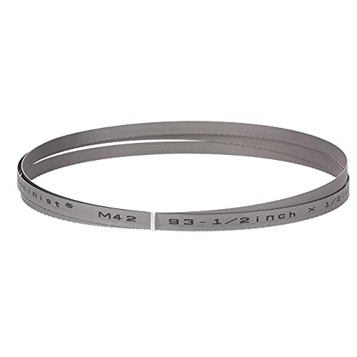 Imachinist 93-1/2" Long, 1/2" Wide, 0.025" Thick, 14TPI and 6/10TPI M42 Bi-metal Bandsaw Blades for Soft Metal Cutting