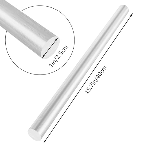 3PCS Aluminum Rod 1 inch, 6061 Solid, 16" Long Aluminums Bars