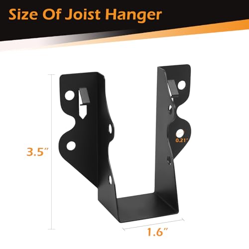 16 Pcs 2"x 4" Joist Hanger|Q235B Carbon Steel 16 2"x 4"