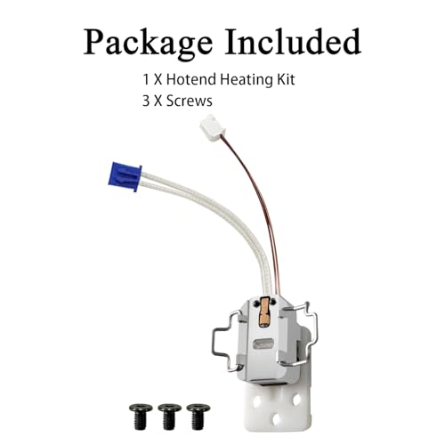 HzdaDeve Heating Assembly Kit for Kobra S1 Max Combo Ceramic Zirconia Heat Insulation Block Heating Component with Heater Cartridge and Thermistor Sensor Heat-Insulating Base Clip for Anycubic Printer 1PK