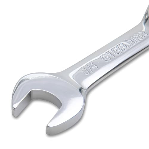Steelman 21-Piece Stubby Combination Wrench Set with Storage Roll, Metric & SAE, 12-Point, 1/4-3/4" and 8-19mm (82576) Stubby SAE & MM