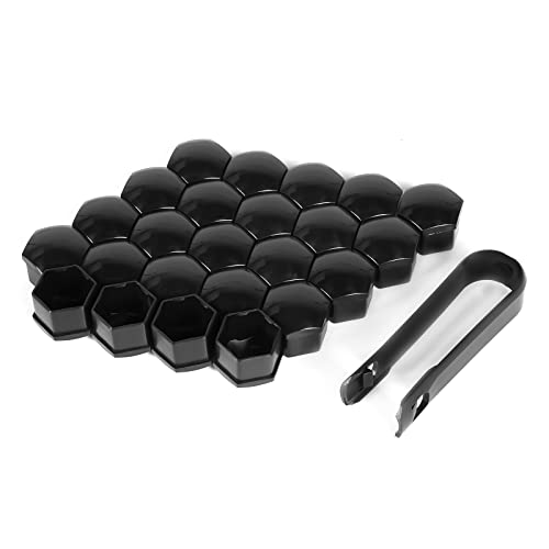 MIKKUPPA 20PCS M12x1.5 Lug Nuts & 24PCS Lug Nut Covers - Replacement for 2006-2022 Honda Civic, 1998-2022 Honda Accord, 2006-2022 Hyundai Elantra Aftermarket Wheel Lug Nut