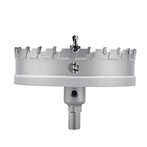 150mm (5.9 inch) Metal Steel Hole Saw with 2 Drill Bits, Hole Cutter for Thick Metal,Stainless Steel,Iron and Wood (150mm (5.9 inch)) 150mm ( 5.9 inch )