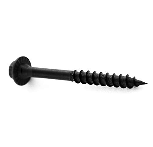 OZCO 56621 1-1/2-inch Hex Cap Nut (10 per Pack) and Ozco Building Products 56627 1/4-inch by 3-3/4-inch OWT Timber Screws (25 per Pack)