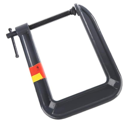 Heavy Duty Deep Throat U-Clamp G Type Woodworking Steel Deep Reach C-Clamp DIY Carpentry Clamping Device Jaw Opening DIY Carpentry Clamping Device (100,185mm)
