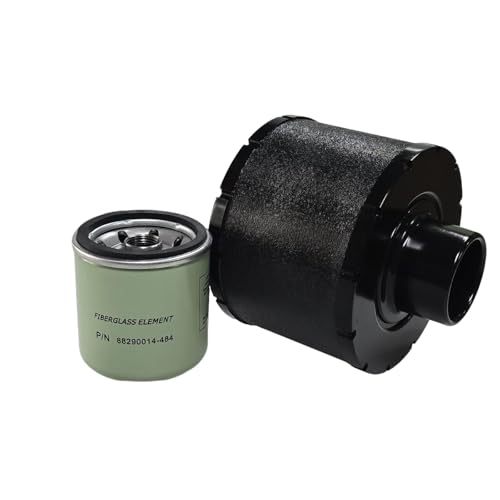 Filter Kit (88290014-484 Oil Filter + 88290014-485 Air Filter) Maintenance Kit, Fits for Air Compressor Replacement Filter Part