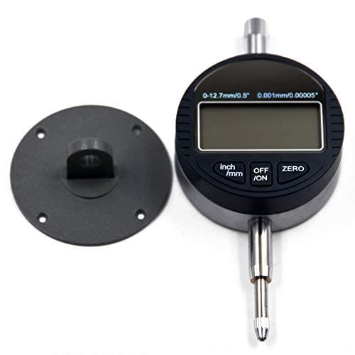 Electronic Digital Dial Indicator Gage Gauge and Magnetic Base 0-0.5 Inch/12.7 mm+Magnetic Base 0.00005"/0.001 mm Resolution