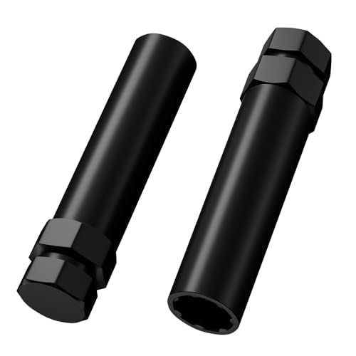 AUTOPTIM M14x1.5 Black 7 Spline Lug Nuts & Lug Nuts Socket Key