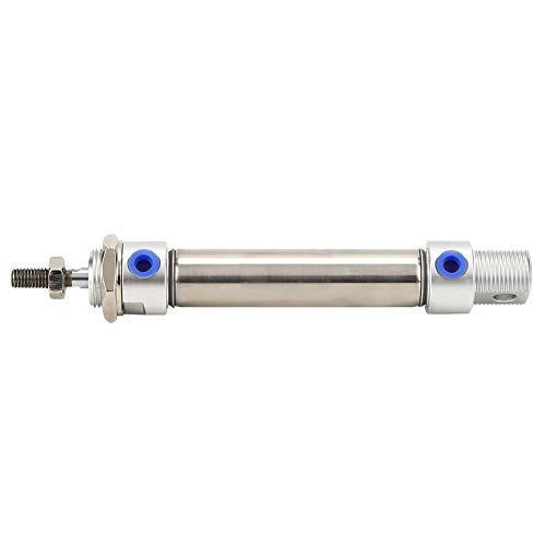 Garosa MA20 Air Cylinder Pneumatic Mini Stainless Steel Pneumatic Components Industrial Equipment Anti-Collision Gasket Double Action G1/8(MA20x100),Cylinder
