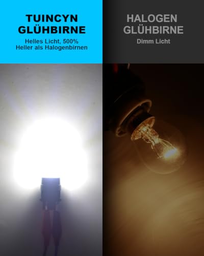 TUINCYN 1156 Light Bulb 500% Brightness 12V Super Bright 6000K White 2800LM for Indoor, Outdoor and Landscape Lighting (Pack of 2)