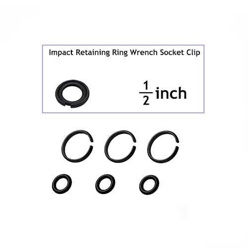 20+20 Sets 1/2" & 3/8" Impact Retaining Ring Clip Impact Friction Ring with O-Ring Fits Mmilwwaukiiii Type Impact Wrenchs, Square Drive Socket Retainer Ring
