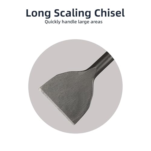 24'' SDS Max 3 Inch Scaling Chisel - Masonry Concrete Chisel 40Cr Steel SDS Max Bits Rotary Hammer Attachments for Brick Stone Concrete 24'' 3-Inch Scaling Chisel