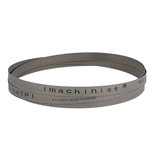 Imachinist 93-1/2" Long, 1/2" Wide, 0.025" Thick, 14TPI and 6/10TPI M42 Bi-metal Bandsaw Blades for Soft Metal Cutting