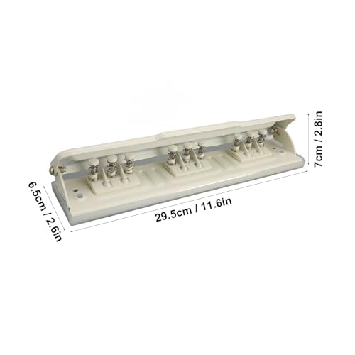 9 Hole Punch for B6 Planner, 8 Sheet Capacity, White