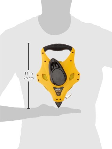 Johnson Level & Tool 1831-0100 Geared Metric/Inch Fiberglass Long Tape, 100', Black/Yellow, 1 Tape