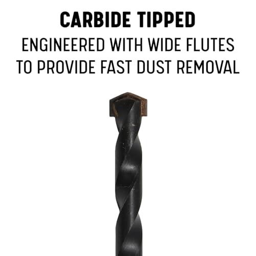 Drill America 1" x 18" Carbide Tipped Masonry Drill Bit, Dam Series