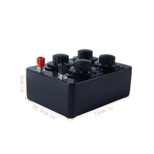 Simple Resistance Box, Precision Teaching Device with Variable Decade, Resistance 9999 Ohm, Adjustable in 4 Levels, 23023