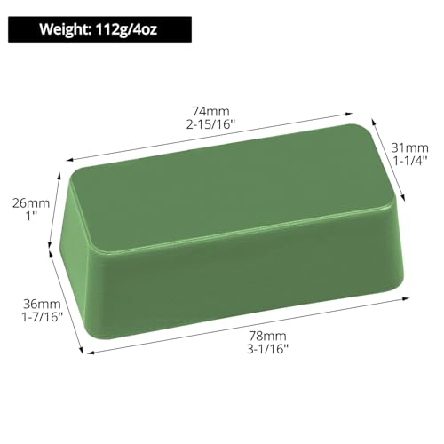 QWORK 3 x 112 g polishing cutting compounds, use with polishing disc for polishing metal, brown (coarse), white (medium) and green (fine)