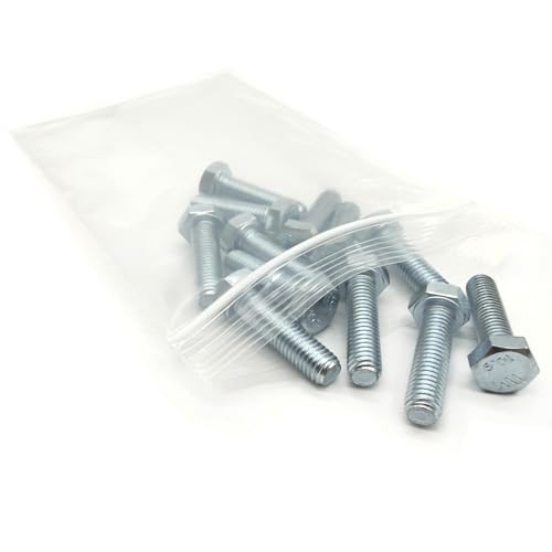 (25 Pieces) M12-1.75x30 MM Class 10.9 Hex Head Cap Screws Bolts Metric Grade UNC Coarse Full Threads Zinc Clear 25