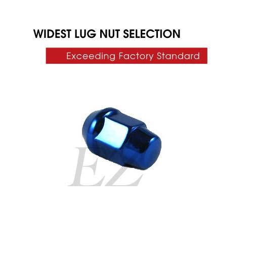 EZAccessory 24 Blue Bulge Acorn Lug Nuts 14x1.5 Thread Size 13/16" Hex Pack of 24