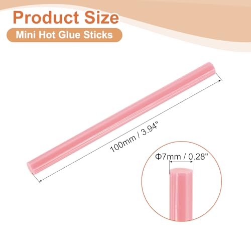 uxcell 24Pcs Mini Hot Glue Sticks 0.28" Dia x 3.94" Long Pink 0.28" Dia x 3.94"