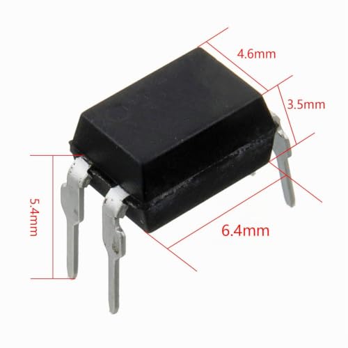 PC817C Optocoupler, 2.54 mm DIP, Pack of 40 | 4 pin 4 pin photo coupler for mounting, pins, for DIY, DIP-4, 2.54 mm spacing