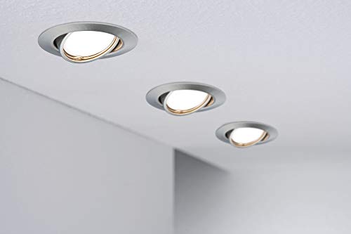 Paulmann Recessed Light Base Set LED 3x5 W ww eis LED Coin Non-dimmable Brushed Iron