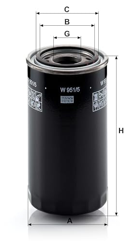 Original MANN-FILTER Oilfilter W 951/5 – Hydraulic filter – For Utility Vehicles