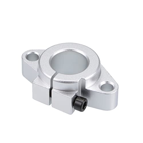 sourcing map 20mm Shaft Support SHF20 Flange Mount Linear Motion Slide Rail Guide Blocks for CNC 3D Printer (Pack of 2)