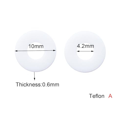 20 pcs Folding Knife Pivot Pin Flat Teflon Washers Bearing (A) A