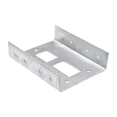 Chain Link Universal Wooden Fence to Post Adapter | Adapter Brackets | Wood Fence Steel Post Bracket (Pack of 4)