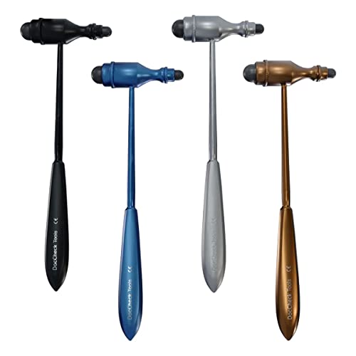 Trömner "Klopp" Reflex Hammer - Metal Handle, Neurological Grip Tip for Stretching and Skin Reflexes, Heavy Hammer Head, Easy Disinfection, Available in Various Colors (Silver) silver