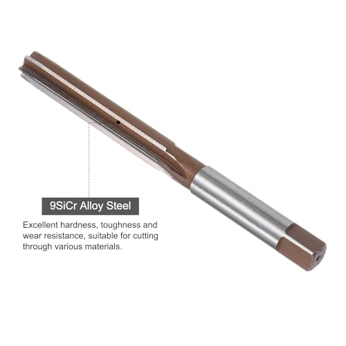 Quartzman Hand Reamer 11 mm H7 Metric Reamer Drill Bit for Stainless Steel | For metal wood hole grating, straight grooves 9SiCr alloy steel cutting tool 11mm