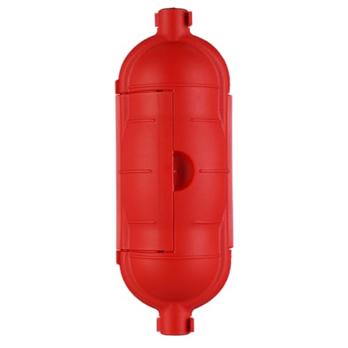 REV 050217555 Cable Safe, Cable Box for Coupling, Waterproof and Strain Relief, Red | For protection against moisture and rain - ideal for extension cables, plugs and couplings