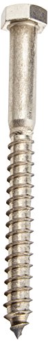 Hillman 832074 3/8 x 4-Inch Stainless Steel Hex Lag Screws, 25-Pack