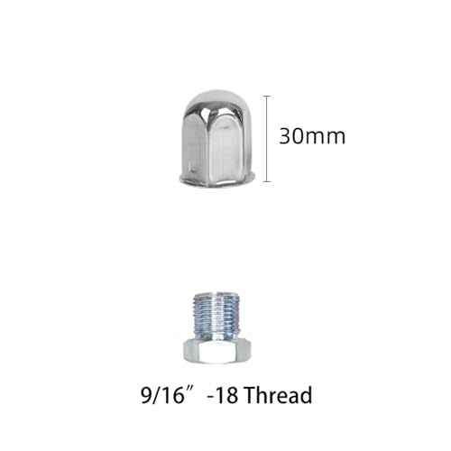 Upgraded 8Pcs Lug Nuts with Adapter(Extender) for hightall 16“ 8 Lug Wheel Simulator,Compatible with Ford 2007-2025 E350/E450 For E350/E450