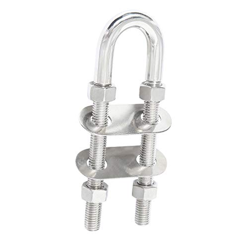 NovelBee 2 Pack 5/8" Stainless Stern Bow Eye Tie Down U Bolt,Length 8"