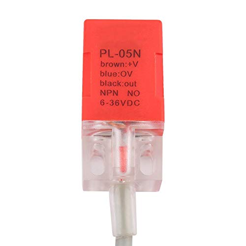 Keenso Inductive Proximity Sensor, PL-05N NPN Normally Open DC Proximity Sensor Switch 5mm Distance Magnetic Proximity Sensor Switch