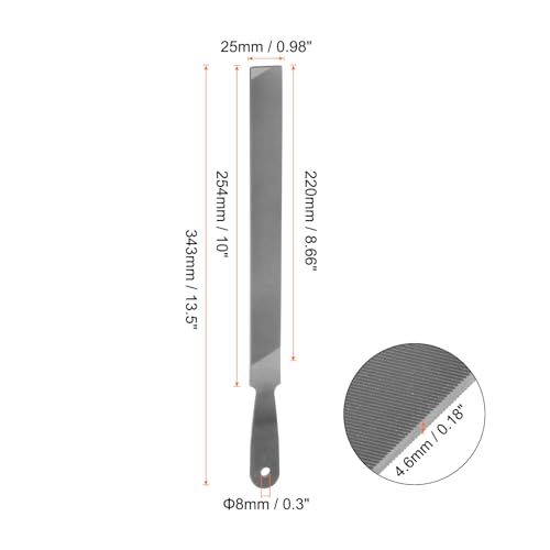 HARFINGTON 2pcs Farmers Own Files 10 Inch High Carbon Steel Single Cut Flat Hand Rasp File for Deburring and Removing Material