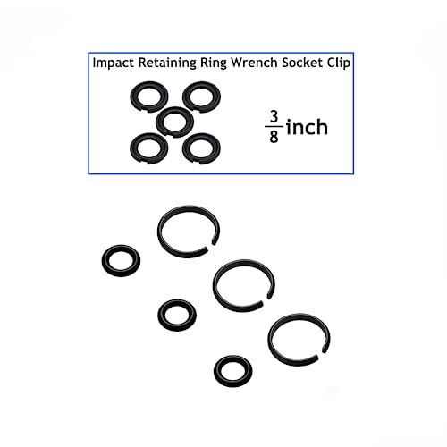 20+20 Sets 1/2" & 3/8" Impact Retaining Ring Clip Impact Friction Ring with O-Ring Fits Mmilwwaukiiii Type Impact Wrenchs, Square Drive Socket Retainer Ring
