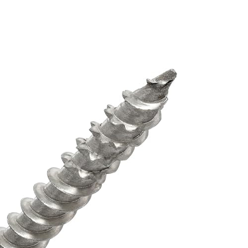 Power Pro 48622 Wood Screws, #10 x 2-1/2", Premium Stainless Marine Screws, Rust Resistant, Stainless Steel, 1lb Box, 79 pcs #10 x 2-1/2" Silver 78