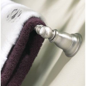 Moen YB5408BN Kingsley Traditional Double Post Pivoting Toilet Paper Holder, Brushed Nickel 9.6 Inches(L)
