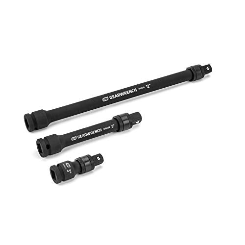 GEARWRENCH 3 Pc. 1/2" Drive Locking Impact Extension Set Includes 3", 6" & 12" - 84951N One Size